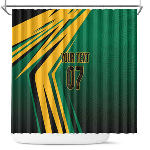 Afro-Jamaican Tropical Palm Personalized Shower Curtain - African Pride