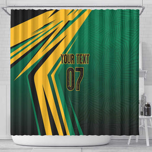 Afro-Jamaican Tropical Palm Personalized Shower Curtain - African Pride