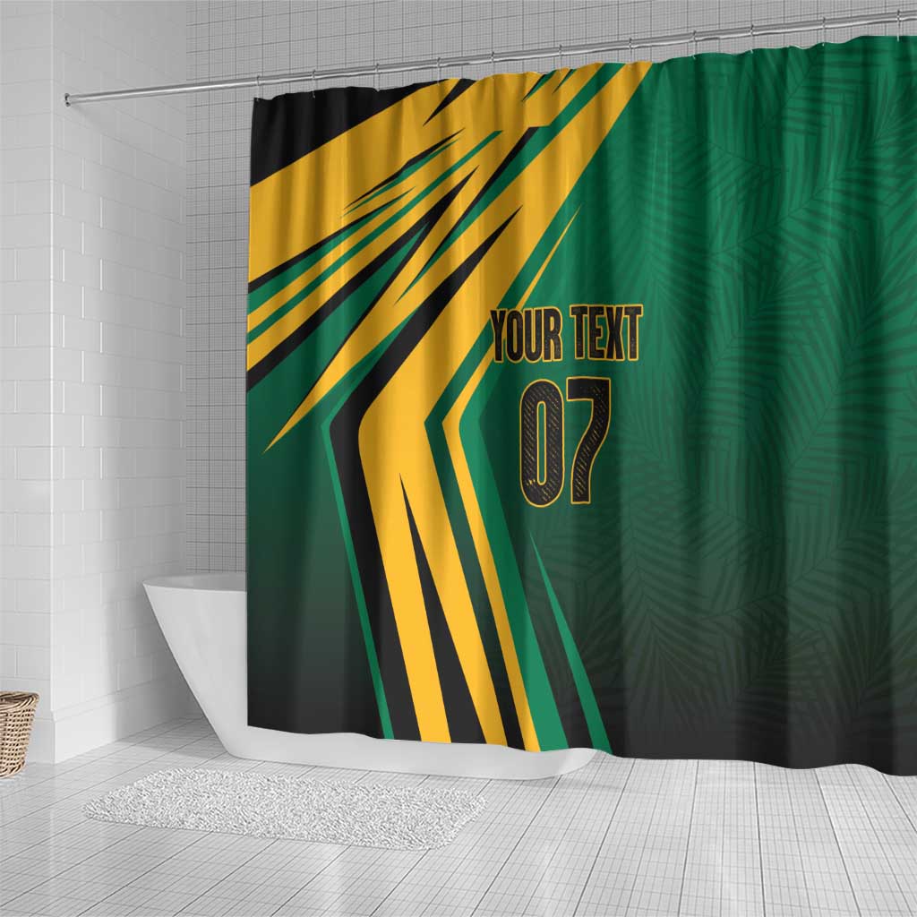 Afro-Jamaican Tropical Palm Personalized Shower Curtain - African Pride