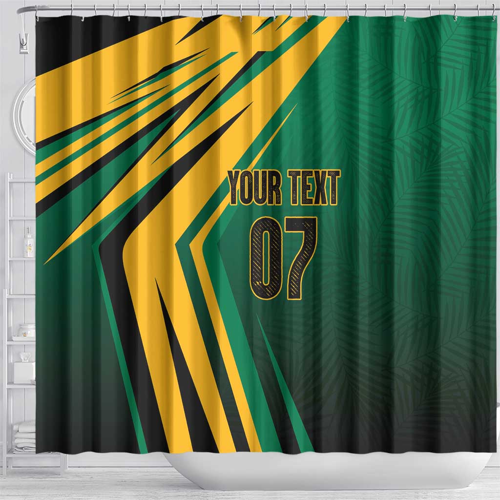 Afro-Jamaican Tropical Palm Personalized Shower Curtain - African Pride