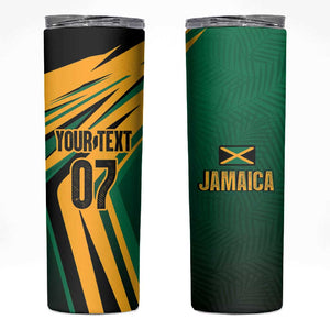 Afro-Jamaican Tropical Palm Personalized Skinny Tumbler - African Pride