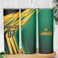 Afro-Jamaican Tropical Palm Personalized Skinny Tumbler - African Pride