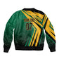 Afro-Jamaican Tropical Palm Personalized Sleeve Zip Bomber Jacket - African Pride