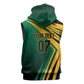 Afro-Jamaican Tropical Palm Personalized Sleeveless Zip Hoodie - African Pride