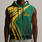 Afro-Jamaican Tropical Palm Personalized Sleeveless Zip Hoodie - African Pride