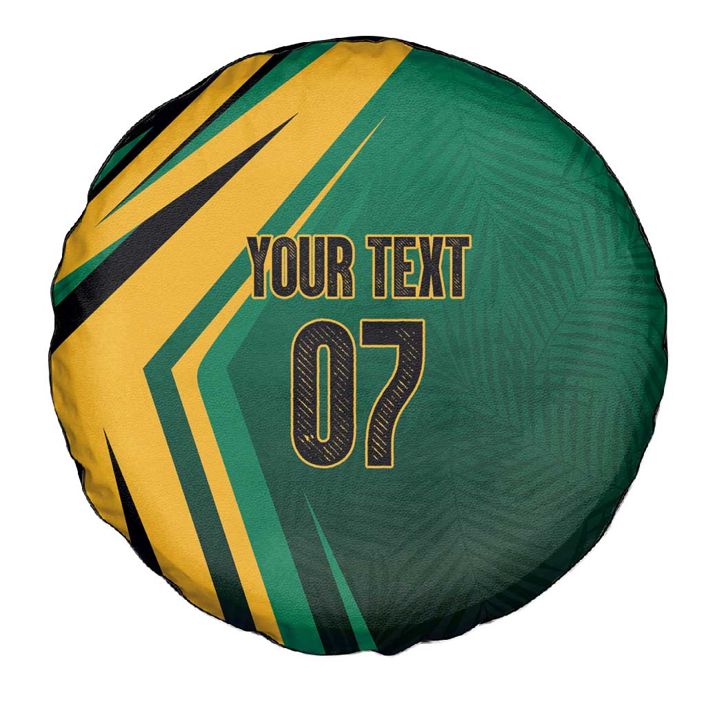 Afro-Jamaican Tropical Palm Personalized Spare Tire Cover - African Pride