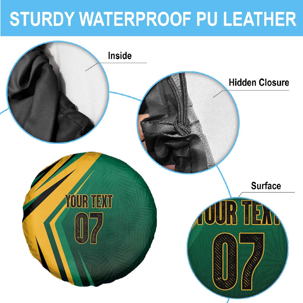 Afro-Jamaican Tropical Palm Personalized Spare Tire Cover - African Pride