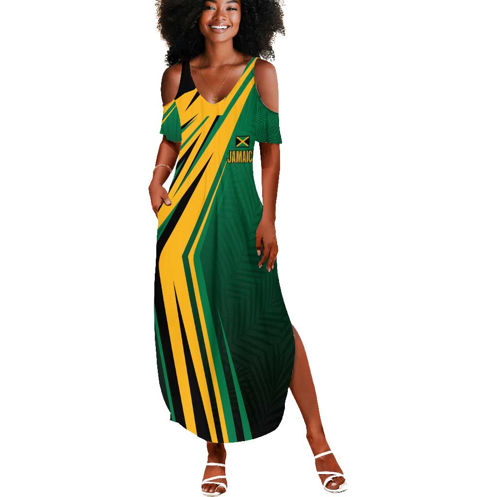 Afro-Jamaican Tropical Palm Personalized Summer Maxi Dress - African Pride