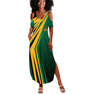 Afro-Jamaican Tropical Palm Personalized Summer Maxi Dress - African Pride