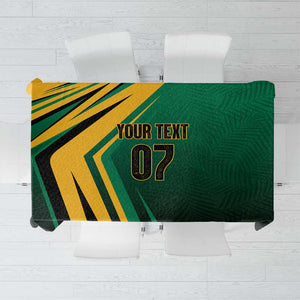 Afro-Jamaican Tropical Palm Personalized Tablecloth - African Pride
