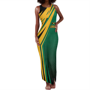 Afro-Jamaican Tropical Palm Personalized Tank Maxi Dress - African Pride