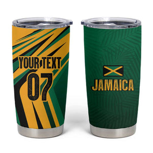 Afro-Jamaican Tropical Palm Personalized Tumbler Cup - African Pride