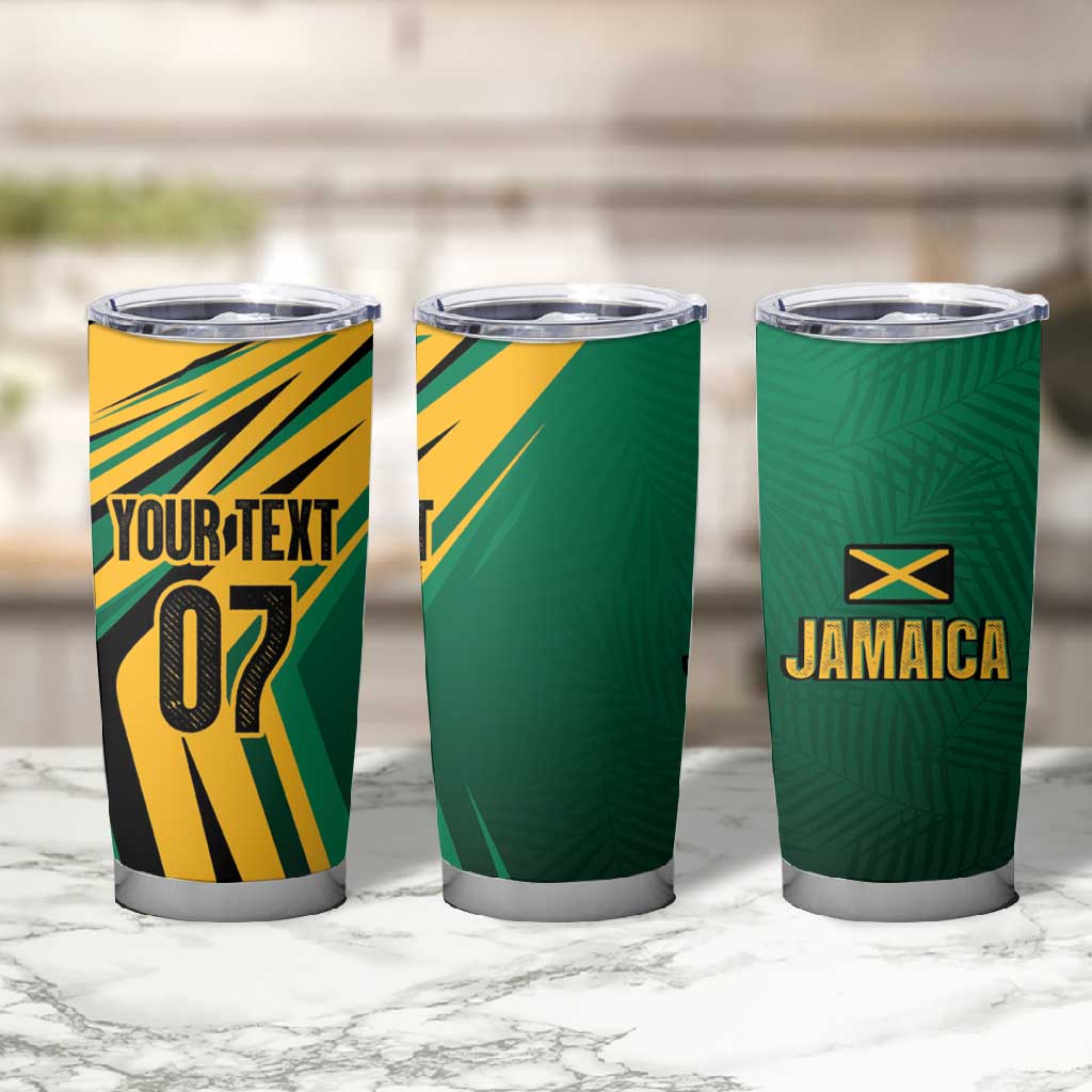 Afro-Jamaican Tropical Palm Personalized Tumbler Cup - African Pride
