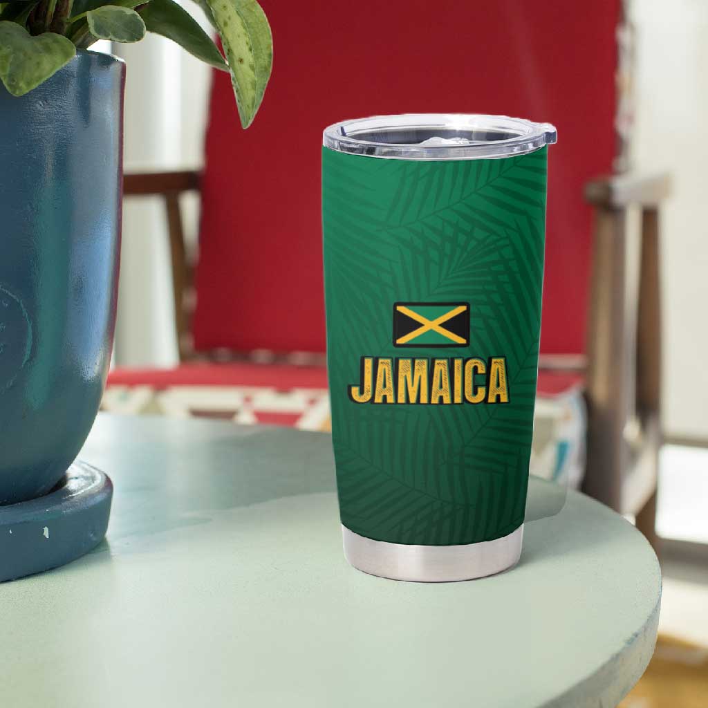 Afro-Jamaican Tropical Palm Personalized Tumbler Cup - African Pride