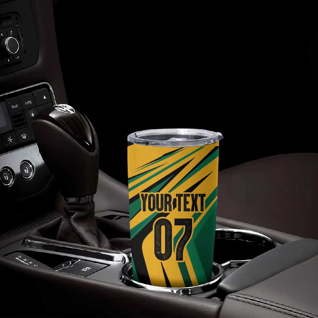 Afro-Jamaican Tropical Palm Personalized Tumbler Cup - African Pride