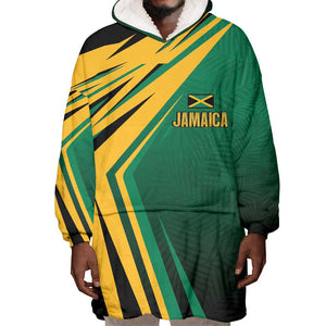 Afro-Jamaican Tropical Palm Personalized Wearable Blanket Hoodie - African Pride