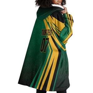 Afro-Jamaican Tropical Palm Personalized Wearable Blanket Hoodie - African Pride