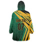 Afro-Jamaican Tropical Palm Personalized Wearable Blanket Hoodie - African Pride