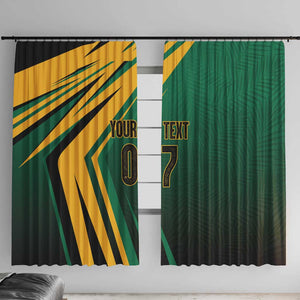 Afro-Jamaican Tropical Palm Personalized Window Curtain - African Pride