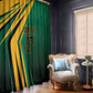 Afro-Jamaican Tropical Palm Personalized Window Curtain - African Pride