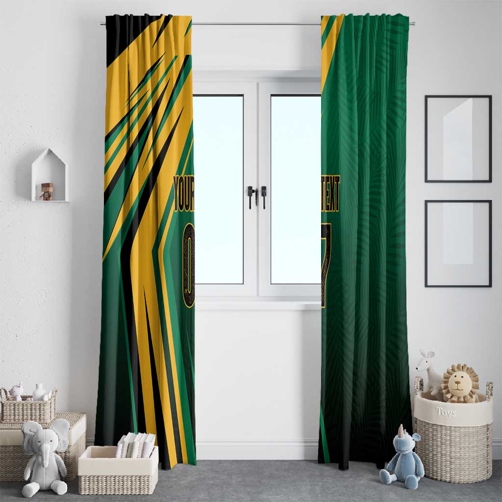 Afro-Jamaican Tropical Palm Personalized Window Curtain - African Pride