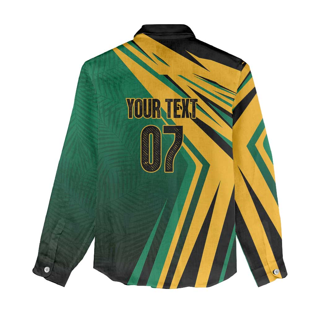 Afro-Jamaican Tropical Palm Personalized Women Casual Shirt - African Pride