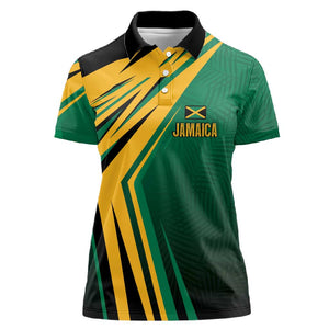 Afro-Jamaican Tropical Palm Personalized Women Polo Shirt - African Pride