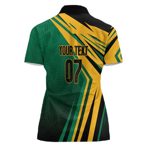 Afro-Jamaican Tropical Palm Personalized Women Polo Shirt - African Pride