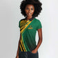 Afro-Jamaican Tropical Palm Personalized Women Polo Shirt - African Pride