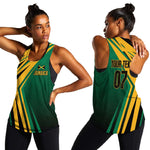 Afro-Jamaican Tropical Palm Personalized Women Racerback Tank - African Pride
