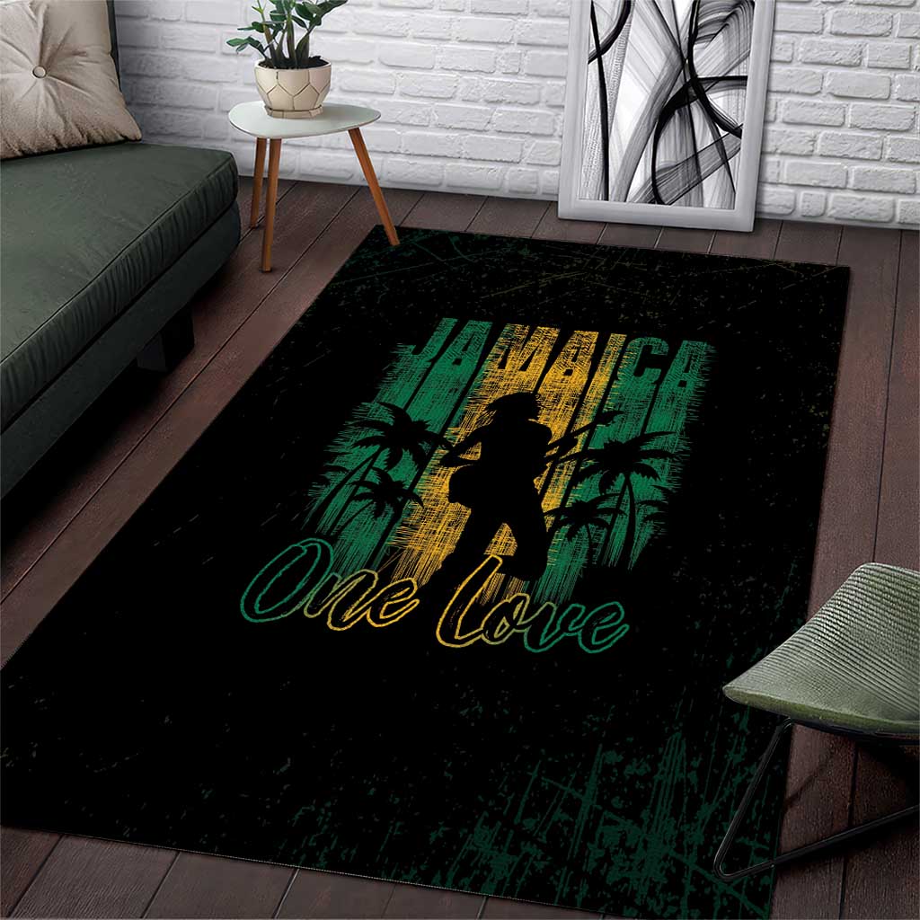 Afro-Jamaican One Love Grunge Area Rug Jamrock - African Pride