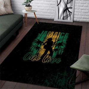 Afro-Jamaican One Love Grunge Area Rug Jamrock - African Pride