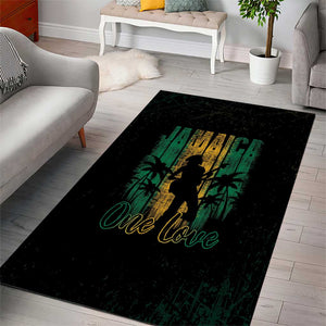 Afro-Jamaican One Love Grunge Area Rug Jamrock - African Pride