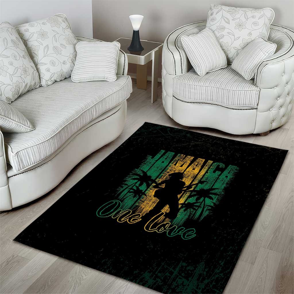 Afro-Jamaican One Love Grunge Area Rug Jamrock - African Pride