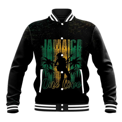Afro-Jamaican One Love Grunge Baseball Jacket Jamrock - African Pride