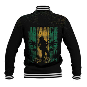 Afro-Jamaican One Love Grunge Baseball Jacket Jamrock - African Pride