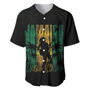 Afro-Jamaican One Love Grunge Baseball Jersey Jamrock - African Pride