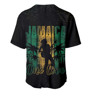 Afro-Jamaican One Love Grunge Baseball Jersey Jamrock - African Pride