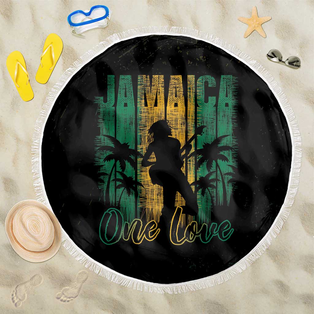 Afro-Jamaican One Love Grunge Beach Blanket Jamrock - African Pride