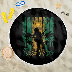 Afro-Jamaican One Love Grunge Beach Blanket Jamrock - African Pride