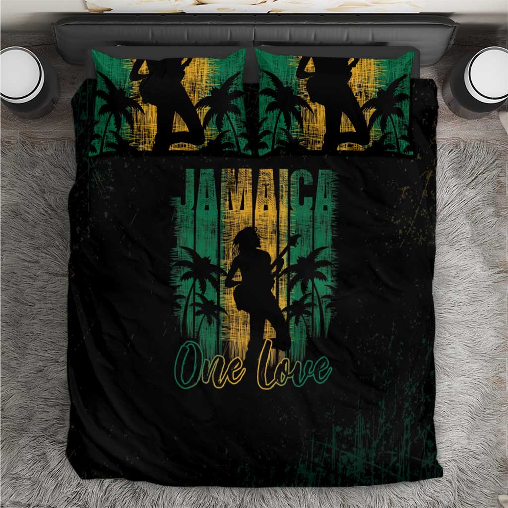 Afro-Jamaican One Love Grunge Bedding Set Jamrock - African Pride