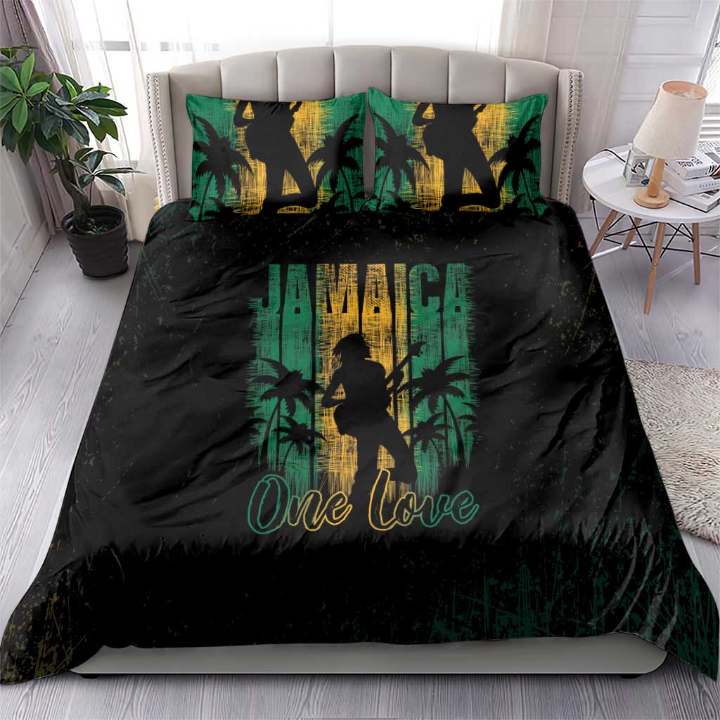 Afro-Jamaican One Love Grunge Bedding Set Jamrock - African Pride