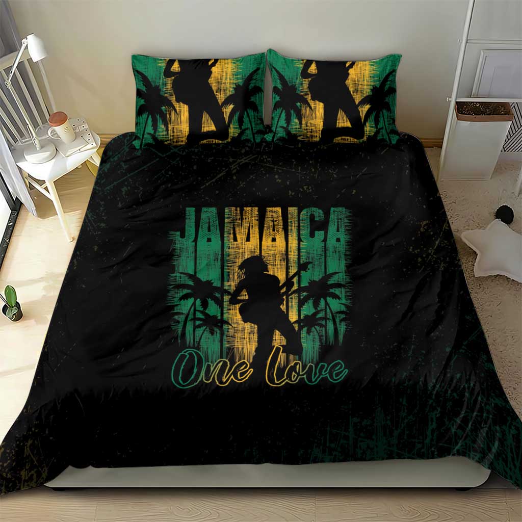 Afro-Jamaican One Love Grunge Bedding Set Jamrock - African Pride