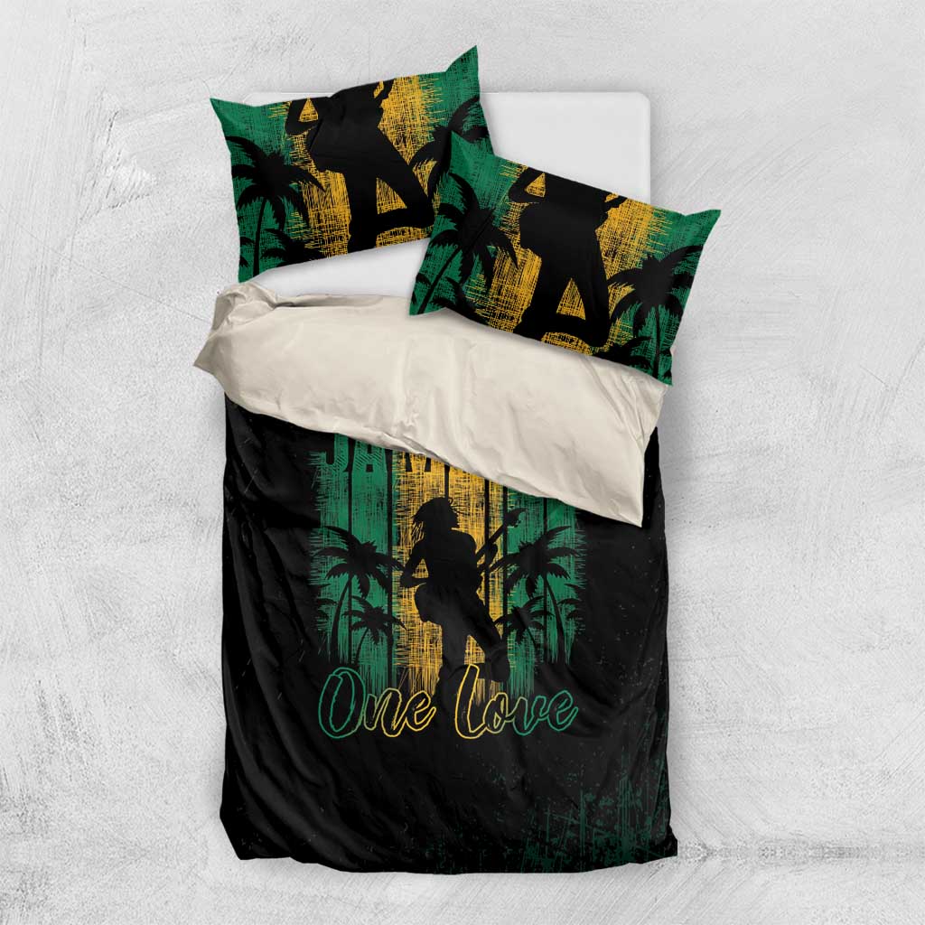 Afro-Jamaican One Love Grunge Bedding Set Jamrock - African Pride