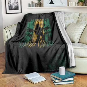 Afro-Jamaican One Love Grunge Blanket Jamrock - African Pride