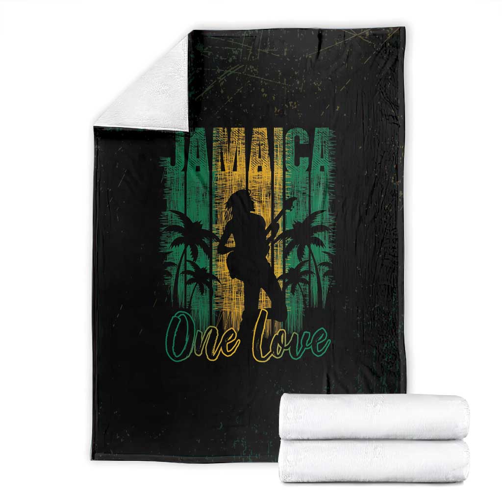 Afro-Jamaican One Love Grunge Blanket Jamrock - African Pride