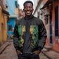 Afro-Jamaican One Love Grunge Bomber Jacket Jamrock - African Pride