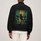 Afro-Jamaican One Love Grunge Bomber Jacket Jamrock - African Pride