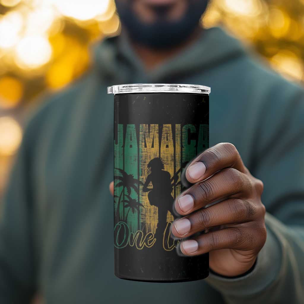 Afro-Jamaican One Love Grunge 4 in 1 Can Cooler Tumbler Jamrock - African Pride