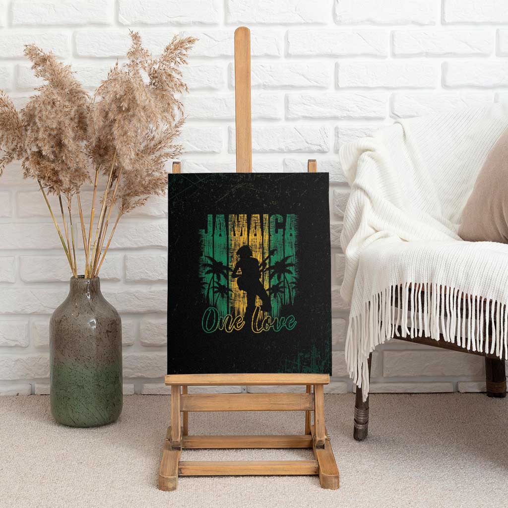 Afro-Jamaican One Love Grunge Canvas Wall Art Jamrock - African Pride